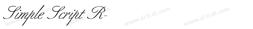 Simple Script R字体转换